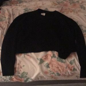 Black cropped sweater